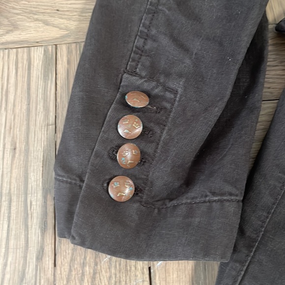 Sixty men’s military jacket brown distressed size European 50 small us 38 - Picture 6 of 9